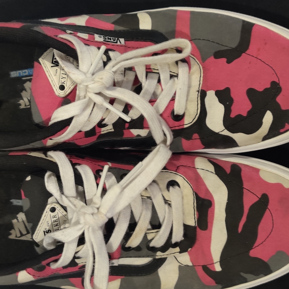 Vans Kyle Walker Pro Skate shoes Red/black/white & grey Camo Size 11